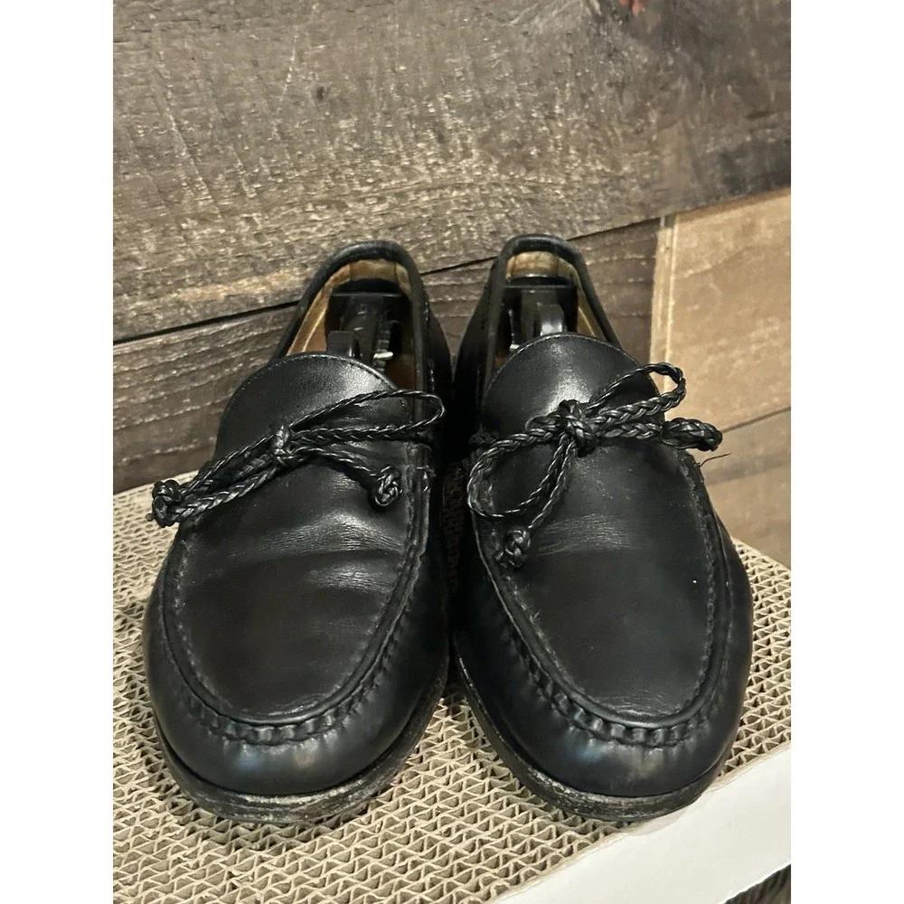 ALLEN EDMONDS‎ COLEBROOK Black LEATHER BOW TIE LOAFERS Made In USA MENS SZ 8.5 D